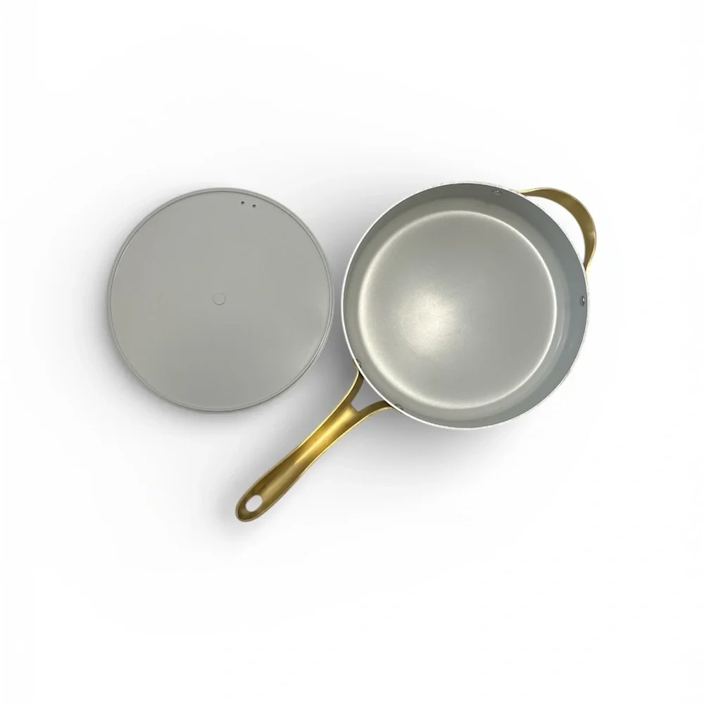 Crofton White and Gold 4.5qt Pan with Lid